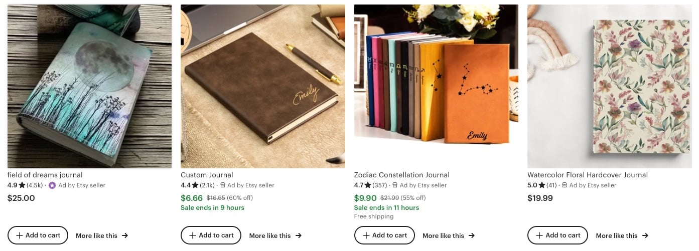 Etsy Journals